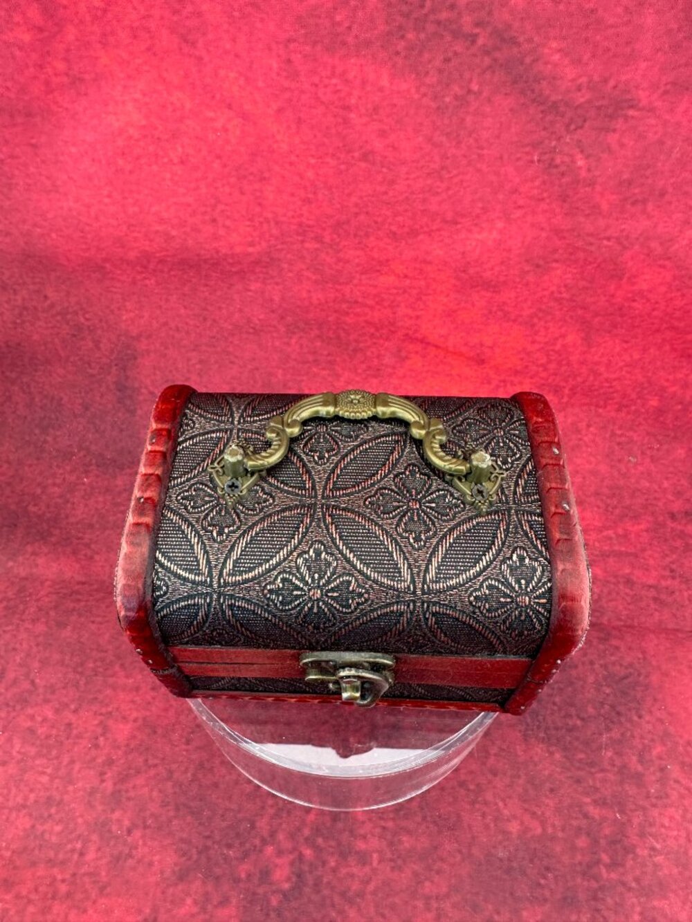 VINTAGE STYLE WOODEN JEWELRY OR TRINKET KEEPSAKE STRAGE DECORATIVE BOX - Picture 3 of 11